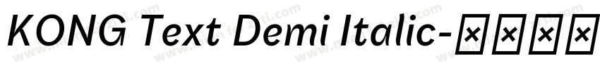 KONG Text Demi Italic字体转换